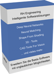 Softwareerweiterungen von RH Engineering. Verschiedene KI und Deep Learning Tools, CAD Tools uvm.